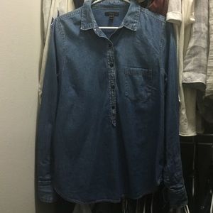 J.Crew denim popover shirt