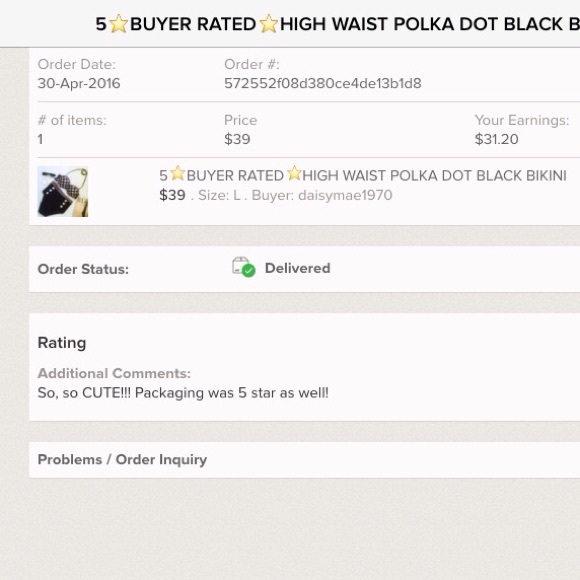 5⭐️BUYER RATED⭐️HIGH WAIST POLKA DOT BLACK BIKINI - Picture 3 of 4