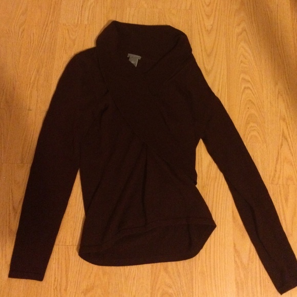 Dark Maroon Crossover Sweater
