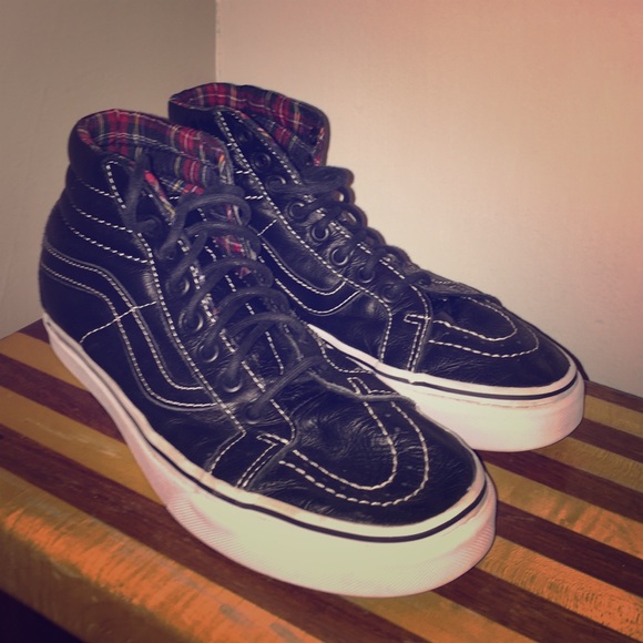 Vans high top leather shoes