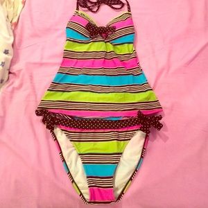 ‼️TRADE ITEM‼️Striped tankini set