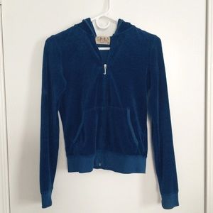 Juicy Couture Navy Zip Up Hoodie