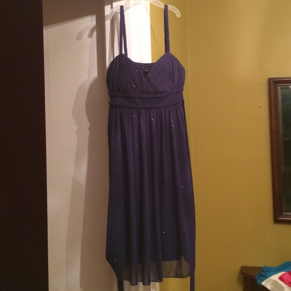 Navy Blue Sparkle Semi- Formal Dress