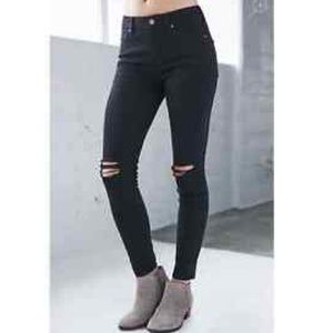 Bulkhead high rise black ripped skinny jeans