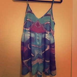 The dye blue and purple romper