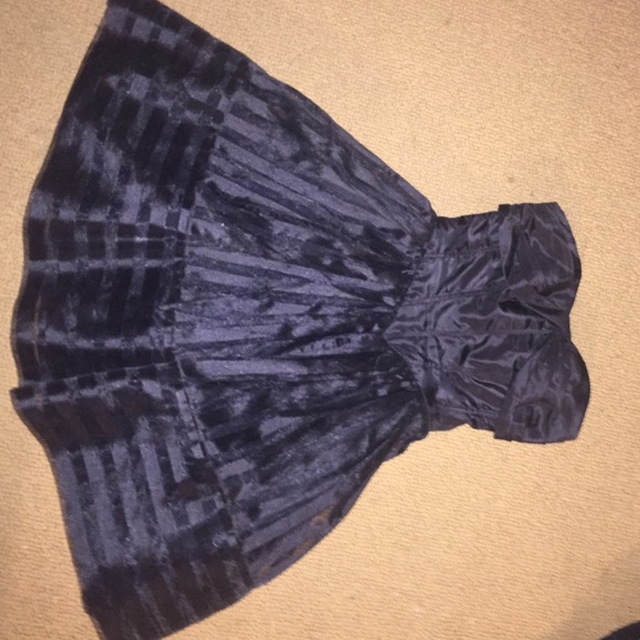 BETSY JOHNSON short black satin dress
