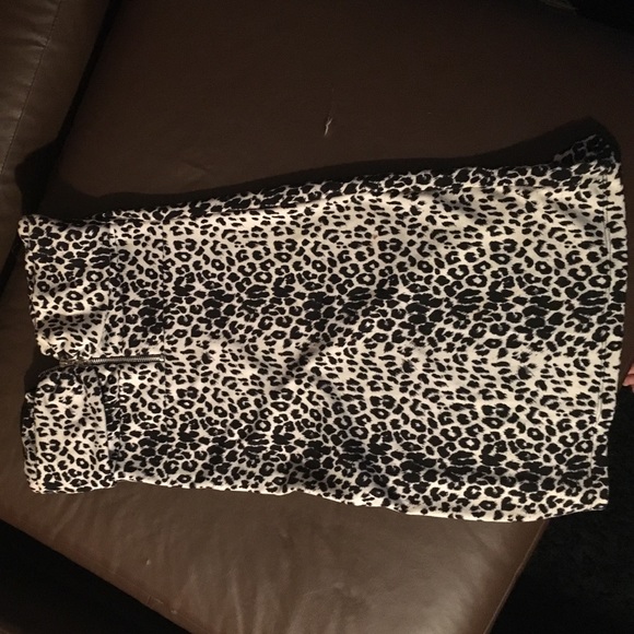 strapless Charlotte Russe cheetah print dress.