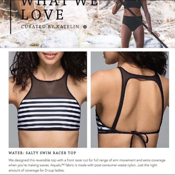 NWT Lululemon Salty Swim Racer Bikini top