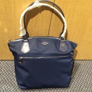 Navy blue nylon tote