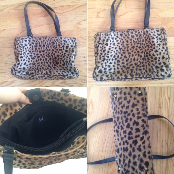 Vintage furry cheetah and GAP cheetah purse bundle - Picture 4 of 4