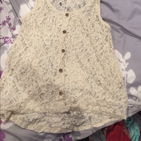 Laced button up shirt