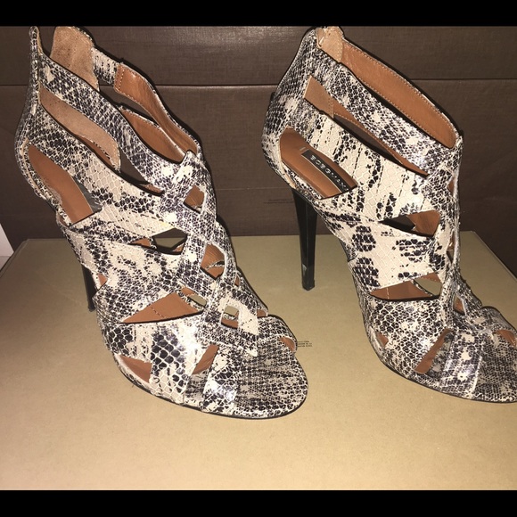 BCBG snakeskin heels