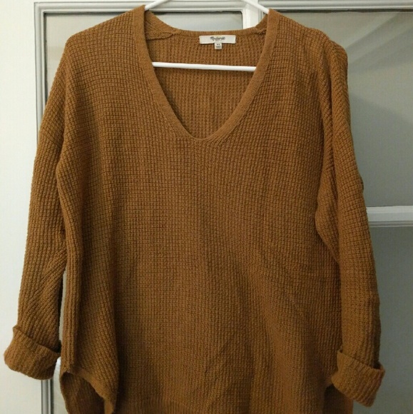 Madewell Sweaters - Madewell brown waffle sweater