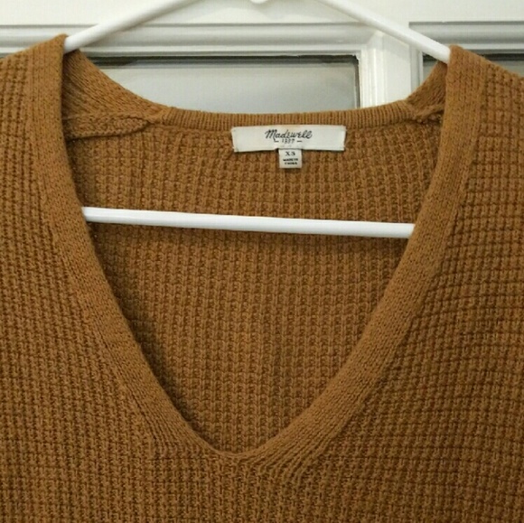 Madewell brown waffle sweater - Picture 2 of 3