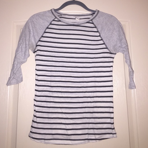 Striped baseball tee