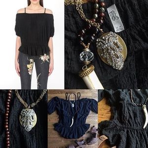 Free People Couture off the shoulder top