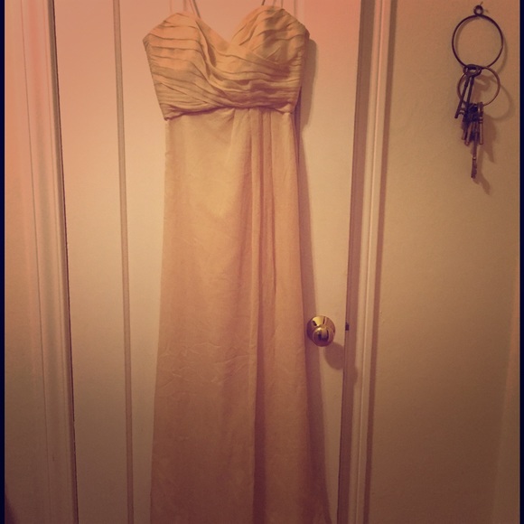 Amsale long silk dress, Vanilla, Size 4