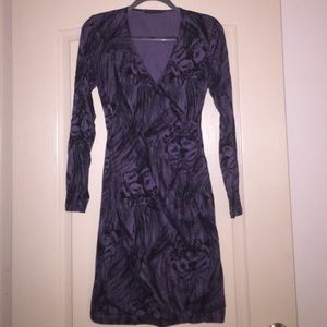 Long sleeve purple dress