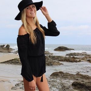 White Off the Shoulder Romper