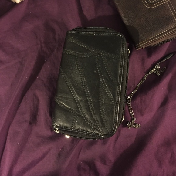 Black leather wallet