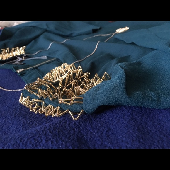 Embellished Boxy Blouse Emerald - Picture 3 of 4