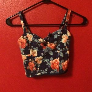 Floral Kimchi Blue Crop