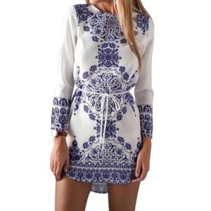 Boho chic dress with belt ~~