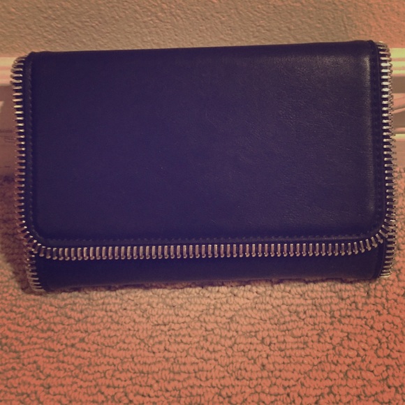 Nastygal clutch with zipper edges