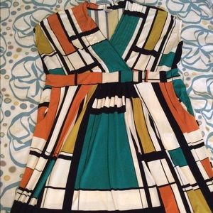 Worthington Mod Print Dress 1X