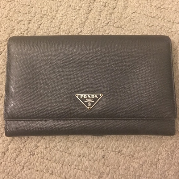 Prada Saffiano leather continental wallet