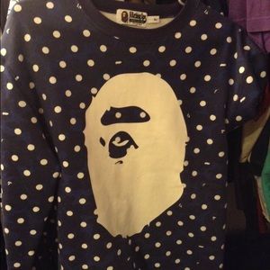 Rare Bape Polka Dot Crewneck Sz XL