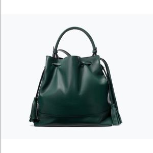 zara women bucket bag