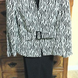 2pc Isabella Zebra  print jacket  and pants