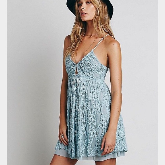 Free People Nicollete sea foam dress