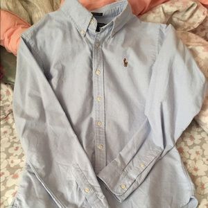 Blue Polo Oxford Button Down Size 8