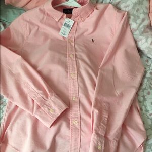 Pink Polo Oxford Button Down Size Medium