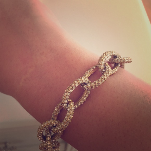 J. Crew Pave Link Chain Bracelet