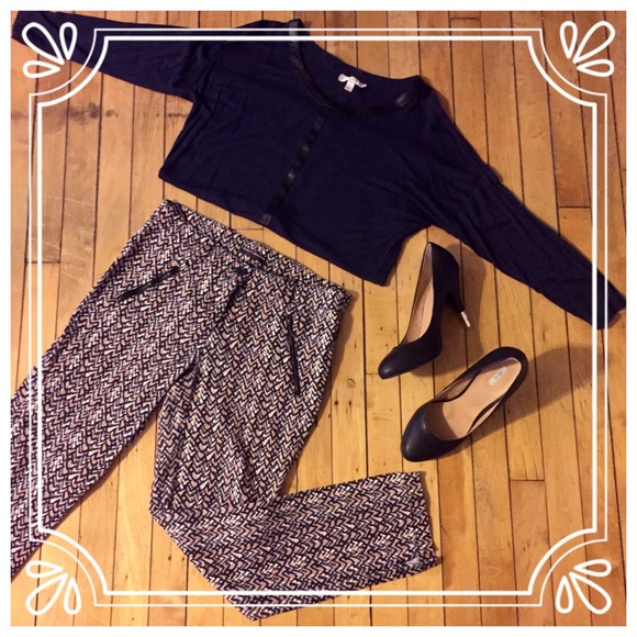 Printed skinny cigarette pants