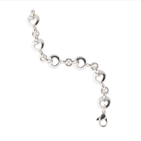 Tiffany's & Co. Heart stencil link bracelet