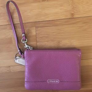 Authentic Coach Purple Wristlet