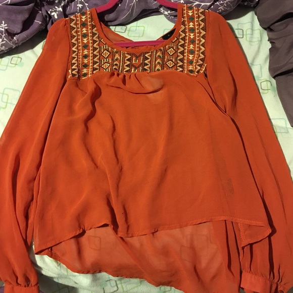 Rusty orange blouse