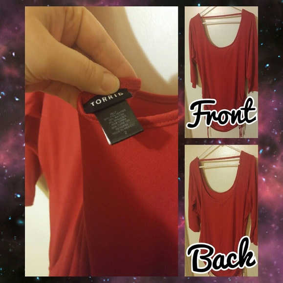 Torrid Red Side Cinch Tunic