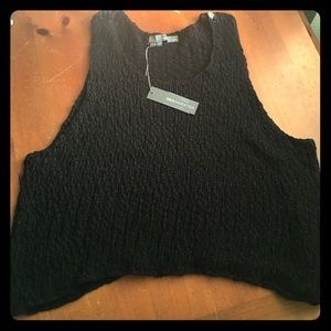 💋360 Sweater Black Cropped Knit Tank. Retail $108