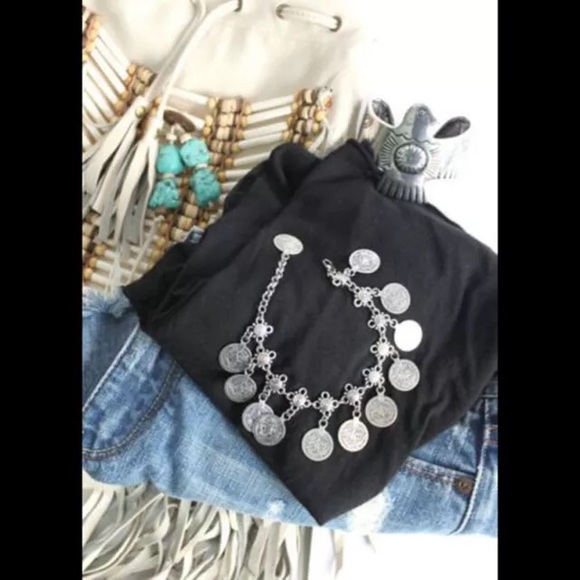 Turkish silver coin ankle bracelet - Picture 4 of 4