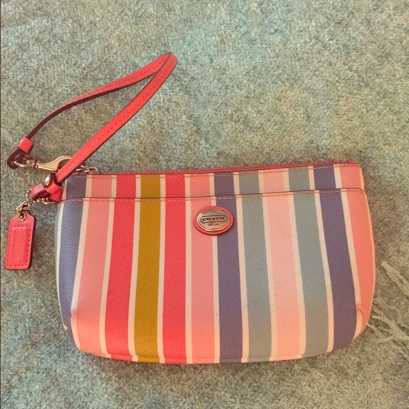 Coach leather wristlet authentic