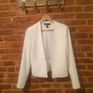Forever 21 White Open Blazer