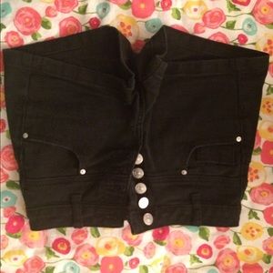 Black high waisted shorts