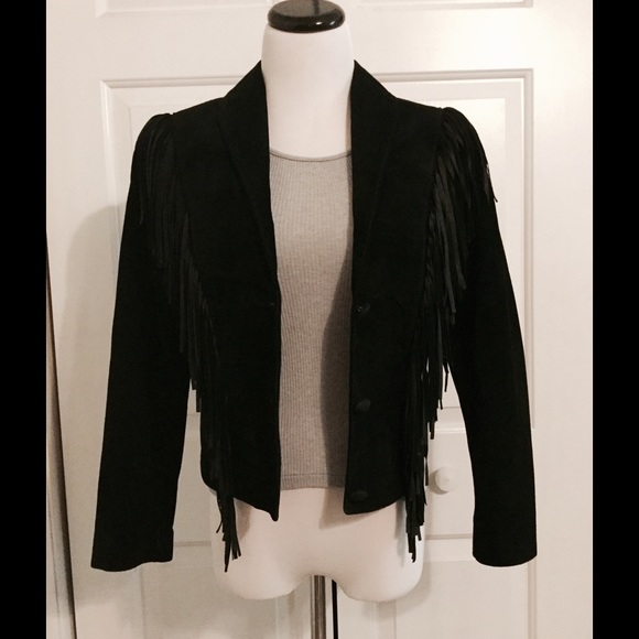 Lariat Jackets & Blazers - ***FINAL PRICE*** Black suede fringed jacket