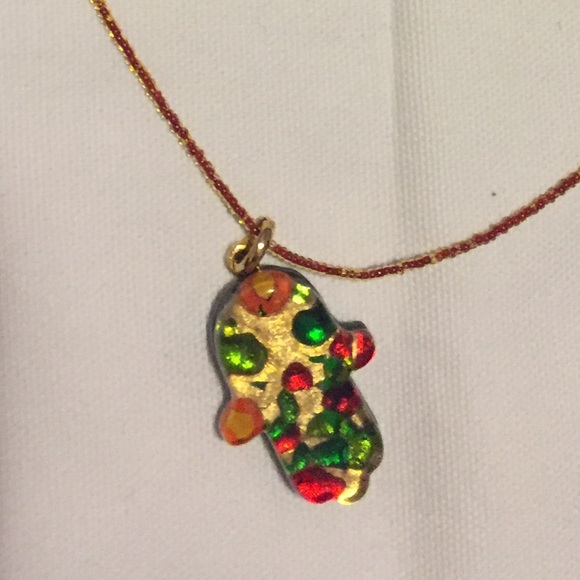 Hamsa (hand) resin necklace