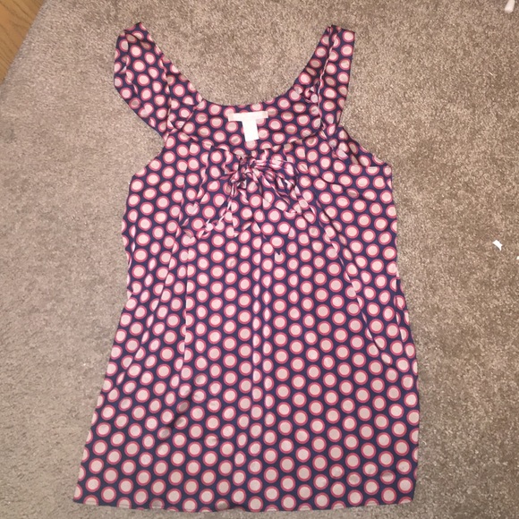 Banana Republic bow front tank top blouse